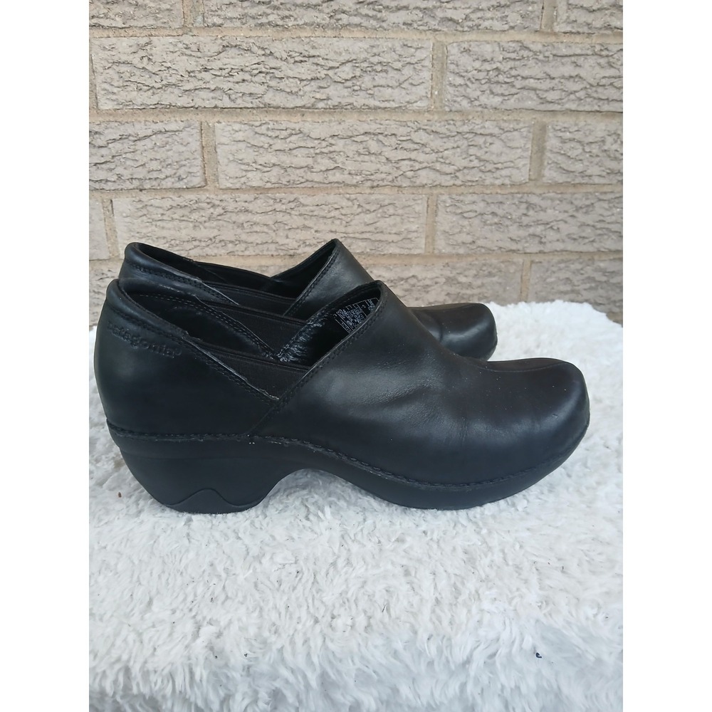 Patagonia Women's Black Leather Better Clog Slip-on Shoes Sz 9